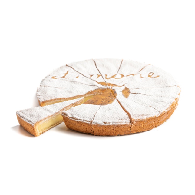 Torta al limone pretagliata