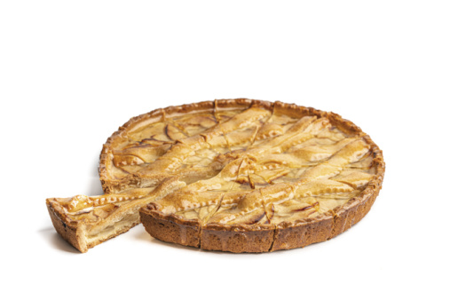 Torta di mele pretagliata